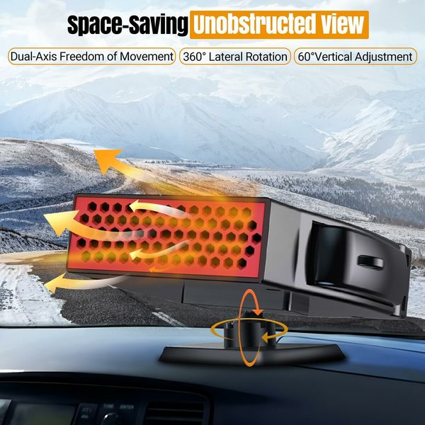 12V 200W Portable Car Heater,Car Heater That Plugs Into Cigarette Lighter,Car Defroster Windshield Demister,Auto Defogger With Ergonomic Handheld Handle