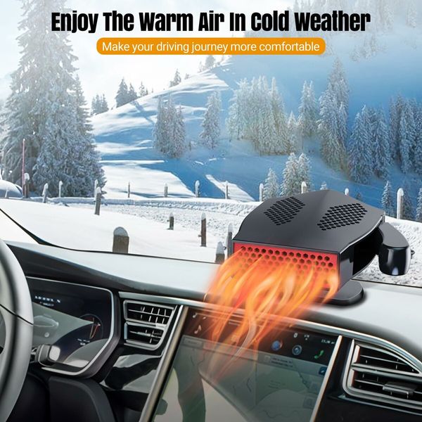 12V 200W Portable Car Heater,Car Heater That Plugs Into Cigarette Lighter,Car Defroster Windshield Demister,Auto Defogger With Ergonomic Handheld Handle