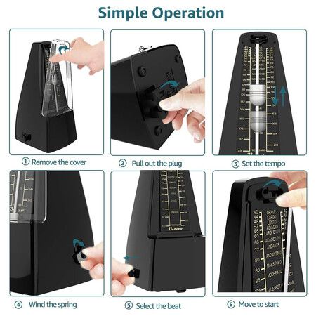Mechanical Metronome, Loud Sound Piano Drum Violin Guitar