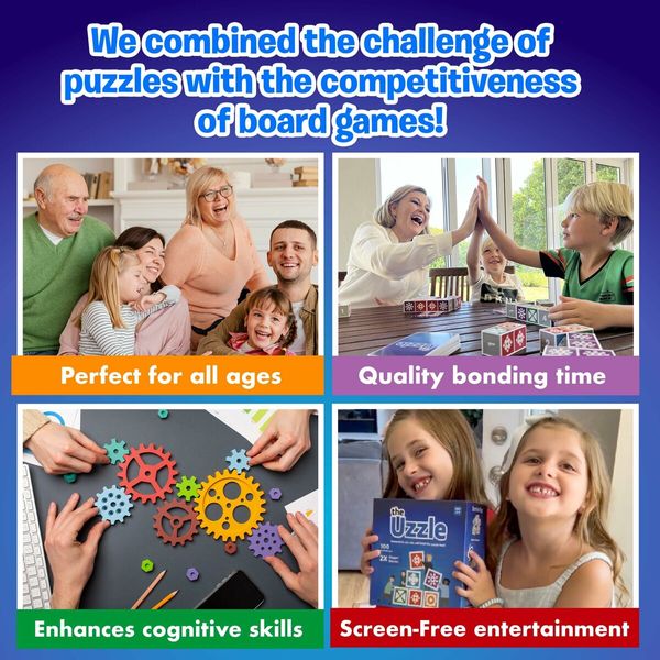 3.0 Family Board Games Block Puzzle Card Games for Ages 4+