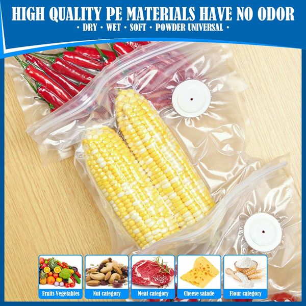 Vacuum Sealer Cordless Handheld Food Saver with 10 Reusable Vacuum Bags, Rechargeable Vacuum Sealer Pump for Food Fresh & Storage (1 Pump+10 Bags)