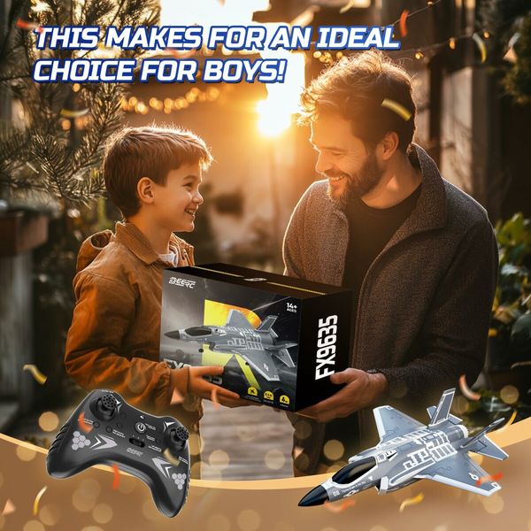 F35 4 Channel Brushless RC Plane,Remote Control Airplane Ducted Fans Fighter Jet,2.4GHz 6-axis Gyro Stabilizer RTF Hobby Glider Aircraft Plane