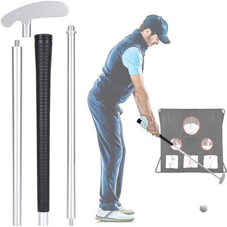 Portable Golf Putter Travel Practice Putting Set with Case Indoor Outdoor Yard, Golfer Kids Toy Indoor Golf Games Set
