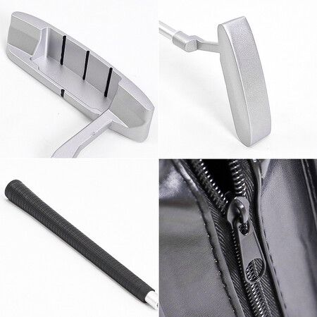 Portable Golf Putter Travel Practice Putting Set with Case Indoor Outdoor Yard, Golfer Kids Toy Indoor Golf Games Set