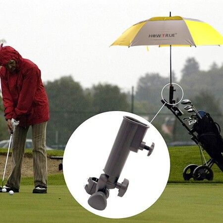 Golf Push Cart Adjustable Umbrella Holder, Golf Cart Umbrella Holder, Universal Umbrella Holder for Bicycle Stroller, Baby Carriage, Wheelchair