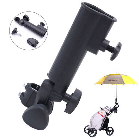 Golf Push Cart Adjustable Umbrella Holder, Golf Cart Umbrella Holder, Universal Umbrella Holder for Bicycle Stroller, Baby Carriage, Wheelchair