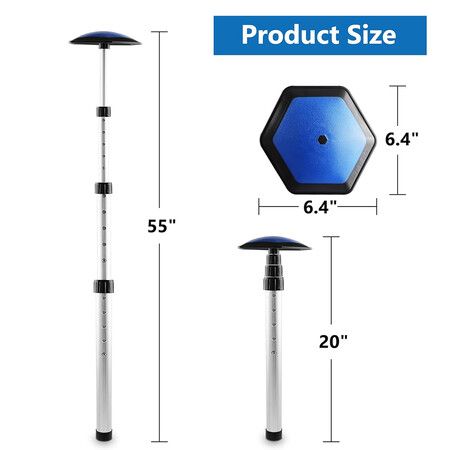 Golf Travel Bag Support Pole, Anti Impact Golf Club Protector Support Golf Travel Bag Cover and Aluminum Alloy Golf Rod Stick to Protect Golf Clubs, Blue