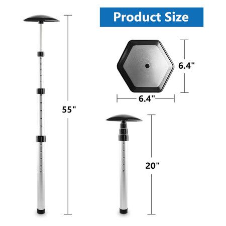 Golf Travel Bag Support Pole, Anti Impact Golf Club Protector Support Golf Travel Bag Cover and Aluminum Alloy Golf Rod Stick to Protect Golf Clubs, White