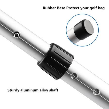 Golf Travel Bag Support Pole, Anti Impact Golf Club Protector Support Golf Travel Bag Cover and Aluminum Alloy Golf Rod Stick to Protect Golf Clubs, White