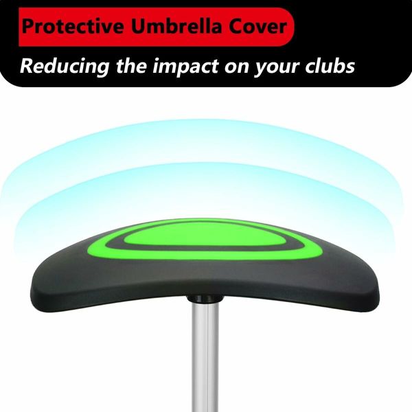 Golf Travel Bag Support System, Golf Club Travel Protection Kit, Green