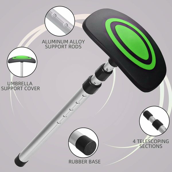 Golf Travel Bag Support System, Golf Club Travel Protection Kit, Green
