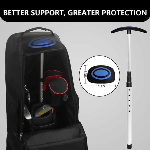 Golf Travel Bag Support System, Golf Club Travel Protection Kit, Blue