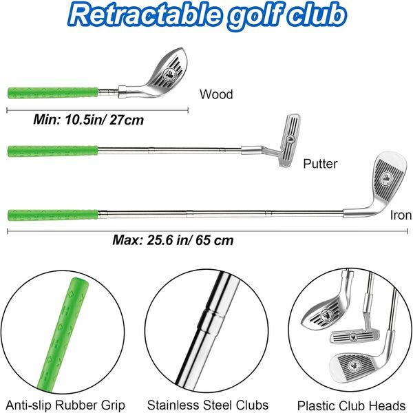 Kids Golf Set for 3 4 5 6 7 Years Old Boys Girls, Toddler Golf Clubs Set with Automatic Ball Returner