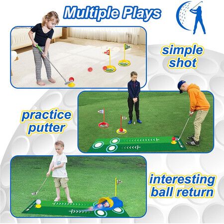 Kids Golf Set for 3 4 5 6 7 Years Old Boys Girls, Toddler Golf Clubs Set with Automatic Ball Returner