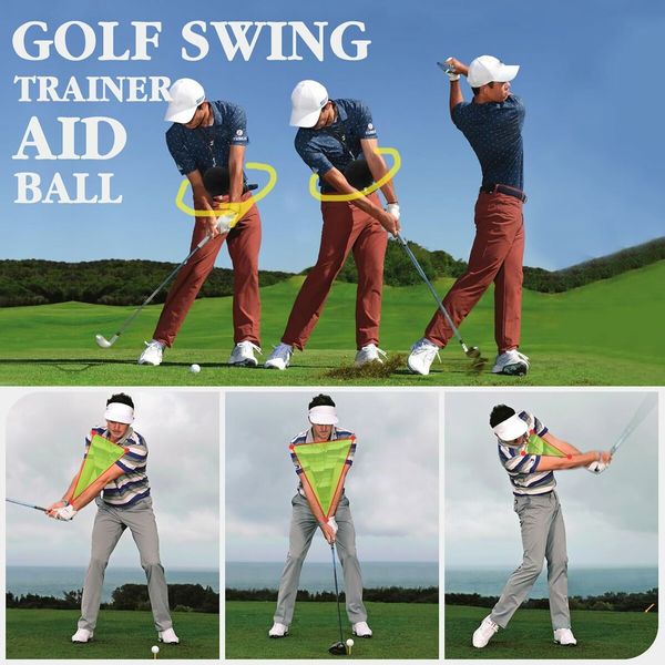 Golf Training Ball, Golf Smart Ball Golf Training Aid Inflatable Swing Training Ball with Inflator Pump