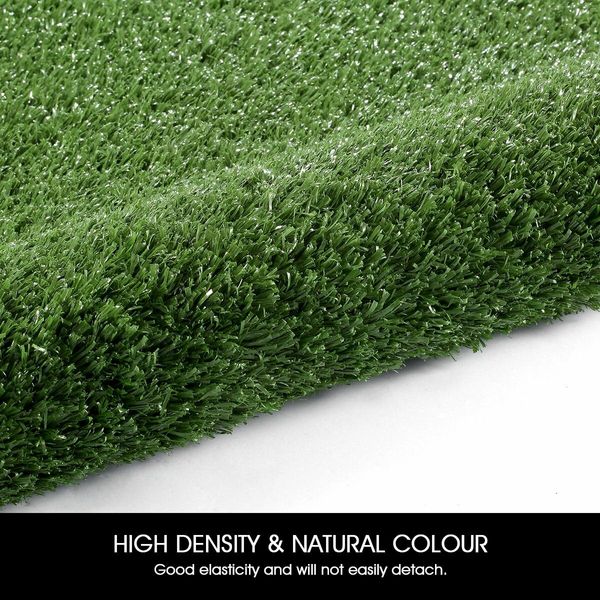 2x25m Artificial Grass Synthetic Turf Fake Imitation False Faux Green Lawn Roll 10mm Child Pet Friendly for Backyard Balcony Garden Patio