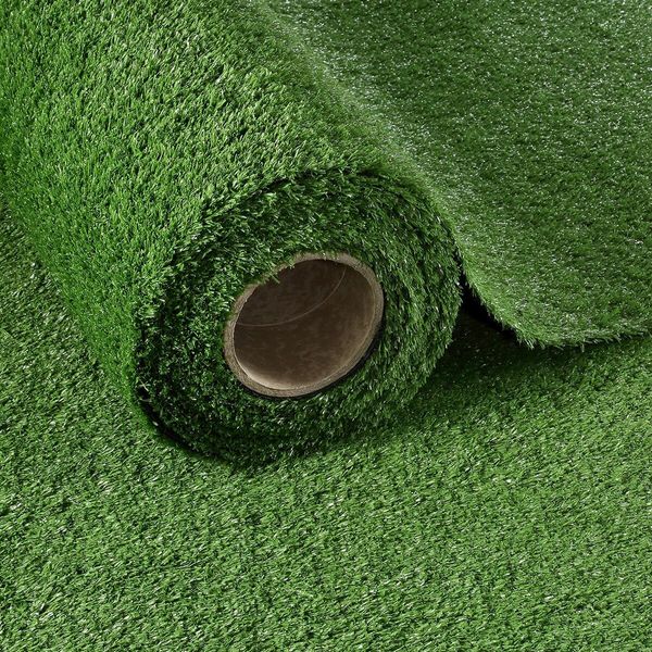 2x25m Artificial Grass Synthetic Turf Fake Imitation False Faux Green Lawn Roll 10mm Child Pet Friendly for Backyard Balcony Garden Patio