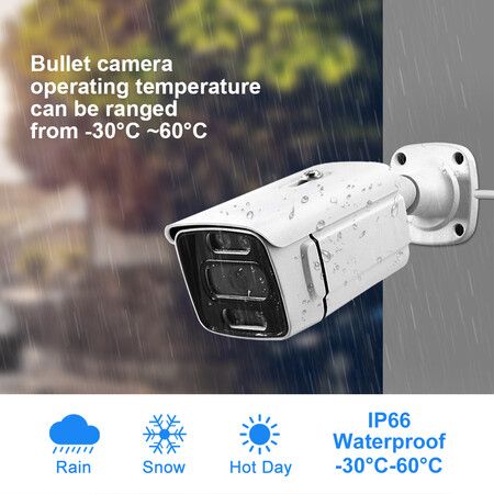 4K 8CH H.265 PoE Surveillance CCTV Security Camera System with intelligent Detection, Audio input and Output