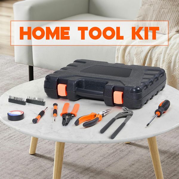 71Pcs Hand Tools Set Home Repair Toolbox Basic Toolkit for Mechanic Car Automotive Workshop Household DIY Portable Storage Hard Case
