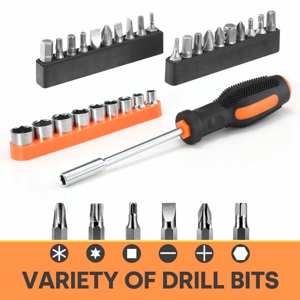 71Pcs Hand Tools Set Home Repair Toolbox Basic Toolkit for Mechanic Car Automotive Workshop Household DIY Portable Storage Hard Case
