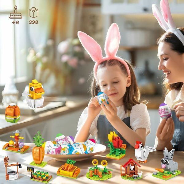 Easter Egg Decorator Kit Bunny Easter Egg Decorating Spinner Coloring Kit with Colorful Quick Drying Markers Easter Gifts for Kids