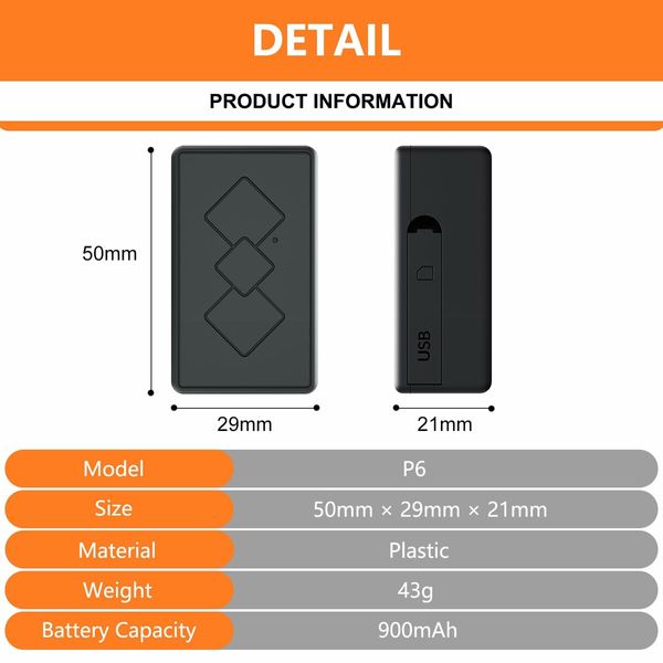 Mini GPS Tracker for Vehicles,Car GPS Tracker Portable Real Time Magnetic GPS Tracking Device,Full Global Coverage Location Tracker