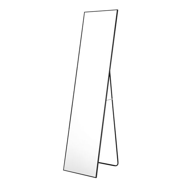 Full Length Mirror Body Makeup Vanity Floor Wall Mounted Free Standing Dressing Leaning Hallway Bed Room with Foldable Metal Stand 40x2x160cm