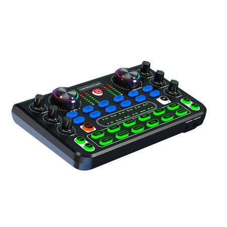Podcast Recording Equipment with Voice changer, Podcast Mixer,Sound Card, DJ Audio Mixer Interface for PC Game Live Streaming or Podcast