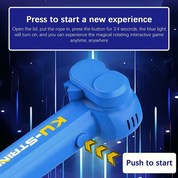Glow in The Dark Loop Rope Launcher Propeller,Lasso Pressure Reducer,Game Shooter String Toy,Birthday Christmas Ideal Gift Green