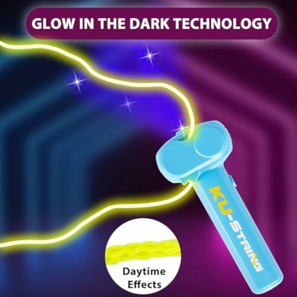 Glow in The Dark Loop Rope Launcher Propeller,Lasso Pressure Reducer,Game Shooter String Toy,Birthday Christmas Ideal Gift Green