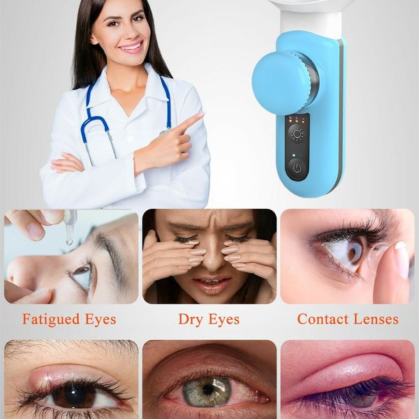 Eye Steamer Portable Electric Heated USB Nano Eye Mist Sprayer with Warm Compress for Dry Eyes,Rechargeable Eye Drops Steamer for Home Office Travel-Blue