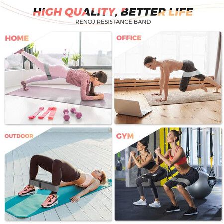 Resistance Bands, Exercise Workout Bands for Women and Men, 3 Set of Stretch Bands for Booty Legs, Pilates Flexbands