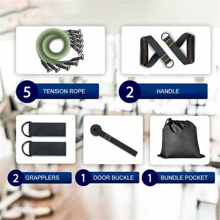11 Pcs/Set TPE Resistance Bands Man Woman Fitness Training Belt Yoga Pull Rope Gym Equipment Elastic Tube Rubber Band
