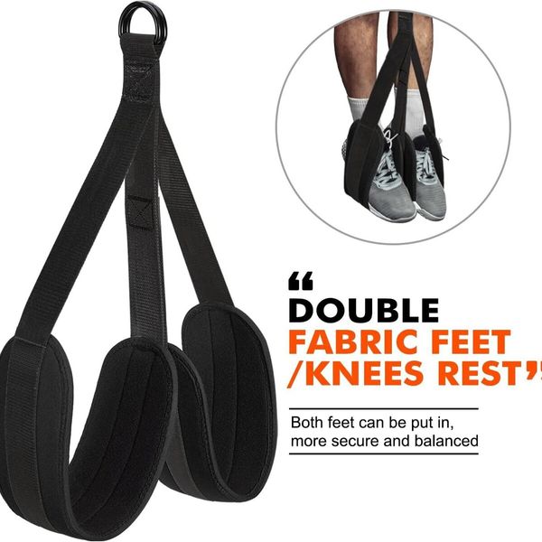 Heavy Duty Resistance Band for Pull Up Bar, Adjustable Weight/Size with Fabric Feet/Knee Rest, Bands for Pull Up Assist for Strength Training (Black)