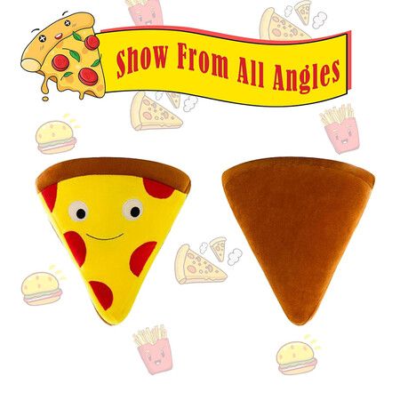 Comfy Food Pillows Toy Plush, Soft, Cuddly, and Irresistible Pefect Toys Gift for Kids and Friends, Pizza, 30 CM