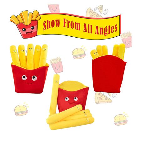 Comfy Food Pillows Toy Plush, Soft, Cuddly, and Irresistible Pefect Toys Gift for Kids and Friends, French Fries, 30 CM