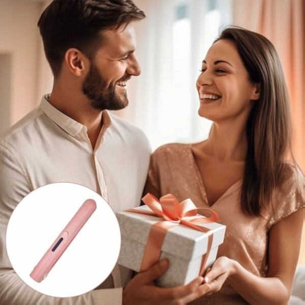 2 in 1 Hair Straightener and Curler,Portable Travel Wireless USB Rechargeable Mini Straightener,Anti-Scald 3-Level Adjust Temp,Pink