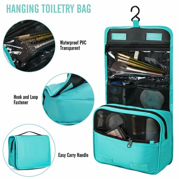 8 Set Packing Cubes Suitcase Essentials Organizer Bags Set for Luggage Road Trip Travel Accessories in 4 Sizes-Blue