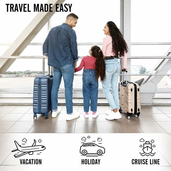 8 Set Packing Cubes Suitcase Essentials Organizer Bags Set for Luggage Road Trip Travel Accessories in 4 Sizes-Cream