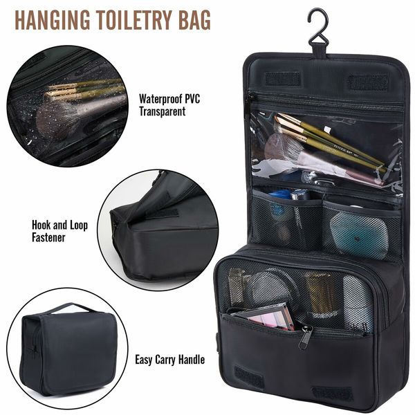 8 Set Packing Cubes Suitcase Essentials Organizer Bags Set for Luggage Road Trip Travel Accessories in 4 Sizes-Black