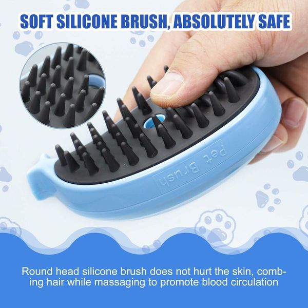 Cat Steam Brush for Shedding,3 in 1 Steam Cat Brush,Steam Brush for Cats and Dogs,Pet Steam Brush Hair Cleaning Water Steamy Brush,SPA Grooming Brush
