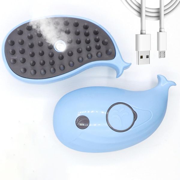 Cat Steam Brush for Shedding,3 in 1 Steam Cat Brush,Steam Brush for Cats and Dogs,Pet Steam Brush Hair Cleaning Water Steamy Brush,SPA Grooming Brush