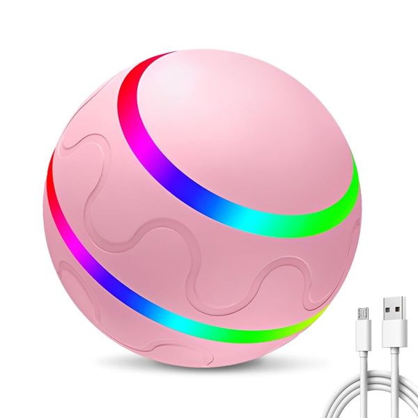 Vibrating Dog Ball,Moving Dog Ball,Shaky Ball Toy for Dogs,Interactive Bouncing Ball,Automatic Moving Dog Toy Ball,Shaking Dog Ball (Pink)