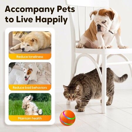 Vibrating Dog Ball,Moving Dog Ball,Shaky Ball Toy for Dogs,Interactive Bouncing Ball,Automatic Moving Dog Toy Ball,Shaking Dog Ball (Yellow)