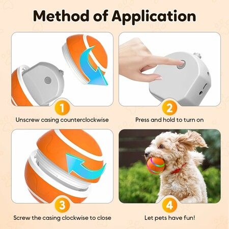 Vibrating Dog Ball,Moving Dog Ball,Shaky Ball Toy for Dogs,Interactive Bouncing Ball,Automatic Moving Dog Toy Ball,Shaking Dog Ball (Yellow)