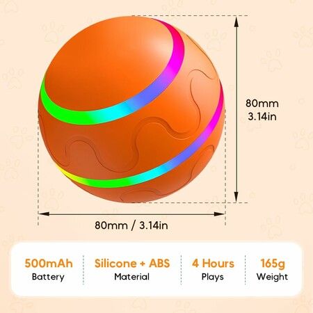 Vibrating Dog Ball,Moving Dog Ball,Shaky Ball Toy for Dogs,Interactive Bouncing Ball,Automatic Moving Dog Toy Ball,Shaking Dog Ball (Yellow)