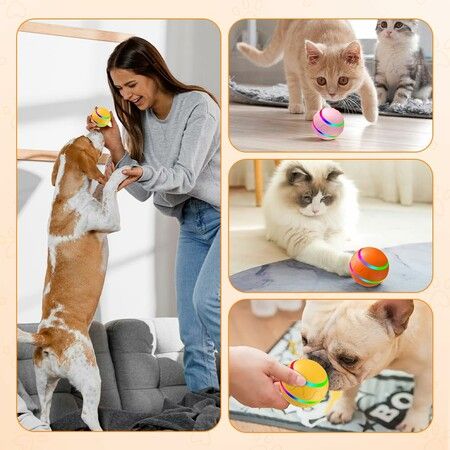 Vibrating Dog Ball,Moving Dog Ball,Shaky Ball Toy for Dogs,Interactive Bouncing Ball,Automatic Moving Dog Toy Ball,Shaking Dog Ball (Yellow)
