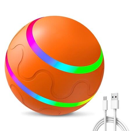 Vibrating Dog Ball,Moving Dog Ball,Shaky Ball Toy for Dogs,Interactive Bouncing Ball,Automatic Moving Dog Toy Ball,Shaking Dog Ball (Orange)