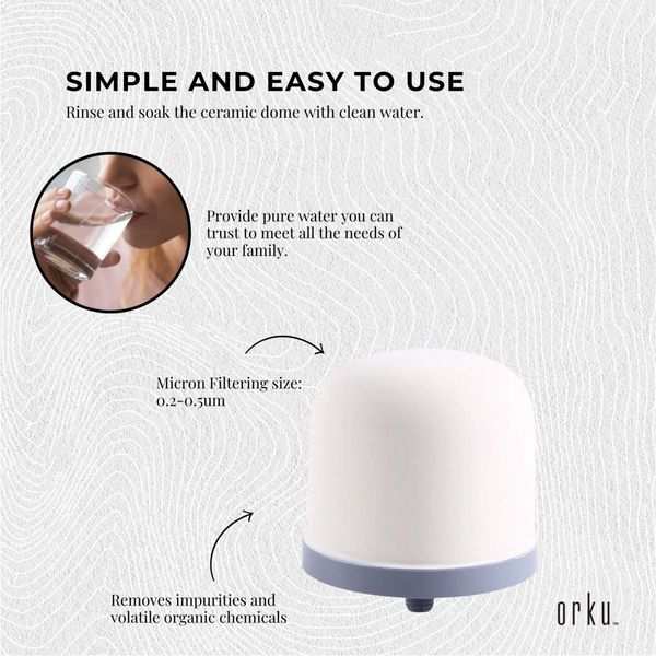 1x Ceramic Dome Filter Globe Replacement Cartridge For 8 Stage Benchtop Purifier