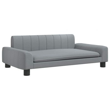 Dog Bed Light Grey 90x53x30 cm Fabric
